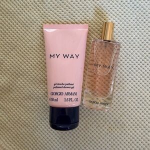 Giorgio Armani My Way Shower Gel & Eau de Parfum - Pink with Gold Accents
